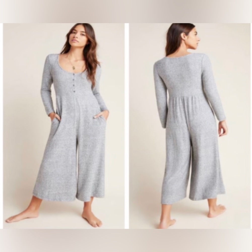 Anthropology Marisa Hacci Jumpsuit, Gray Marled, size XS, Perfect